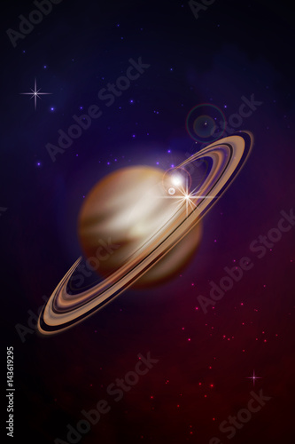 Planet saturn background. Vector