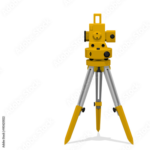 Isolate icon of theodolite on transparent background