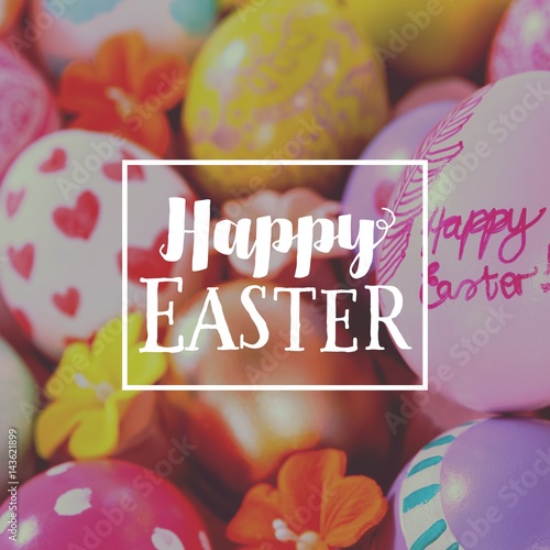 Canvas Print Composite image of easter greeting