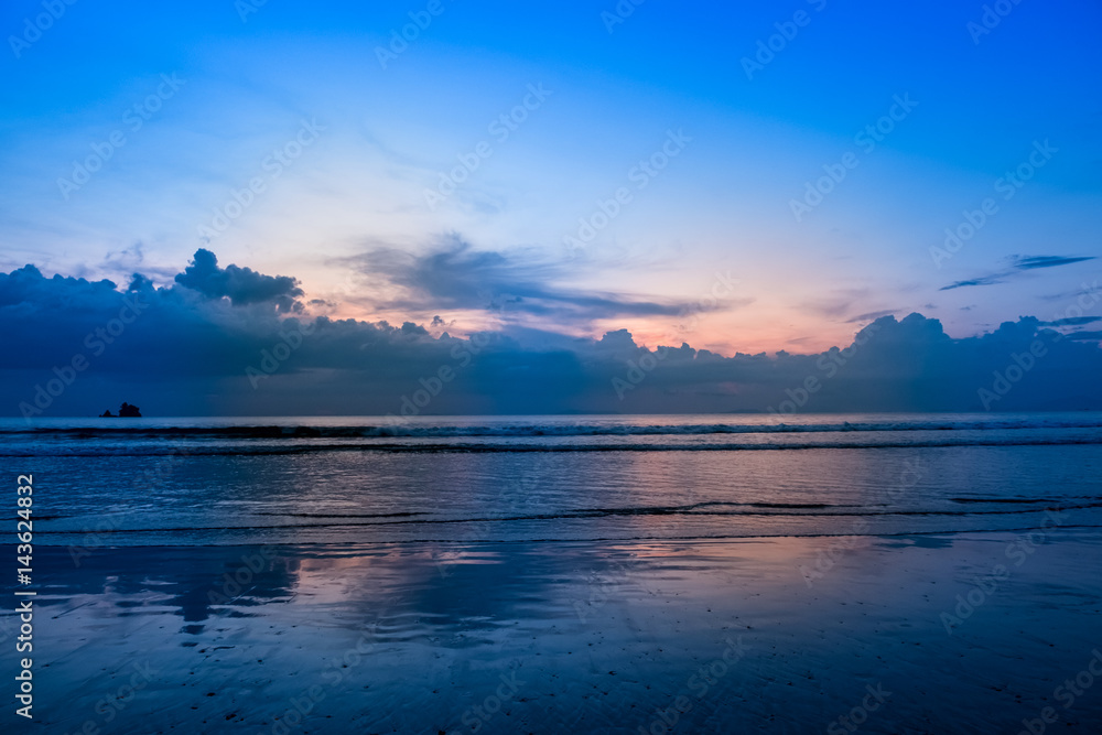 Sea view after sunset