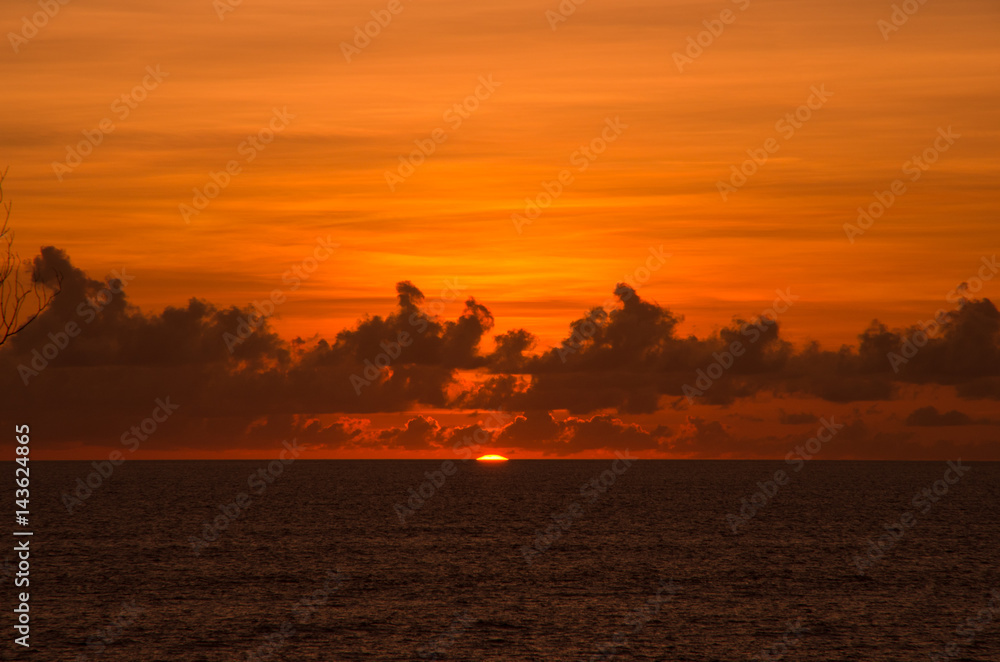 バリ島の日没
