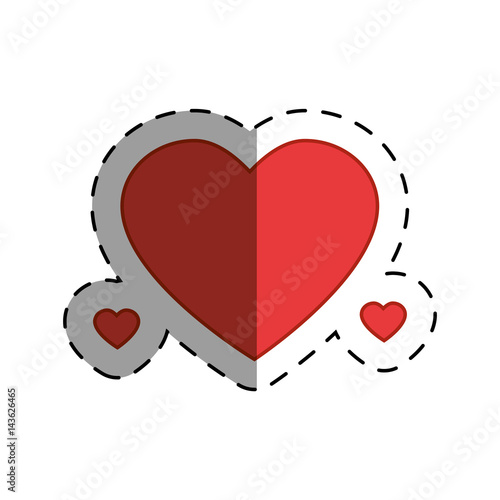 love card with hearts