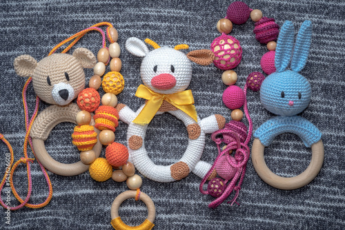 homemade amigurumi toys for toddlers. photo