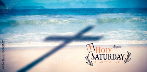 Canvas Print Composite image of easter message