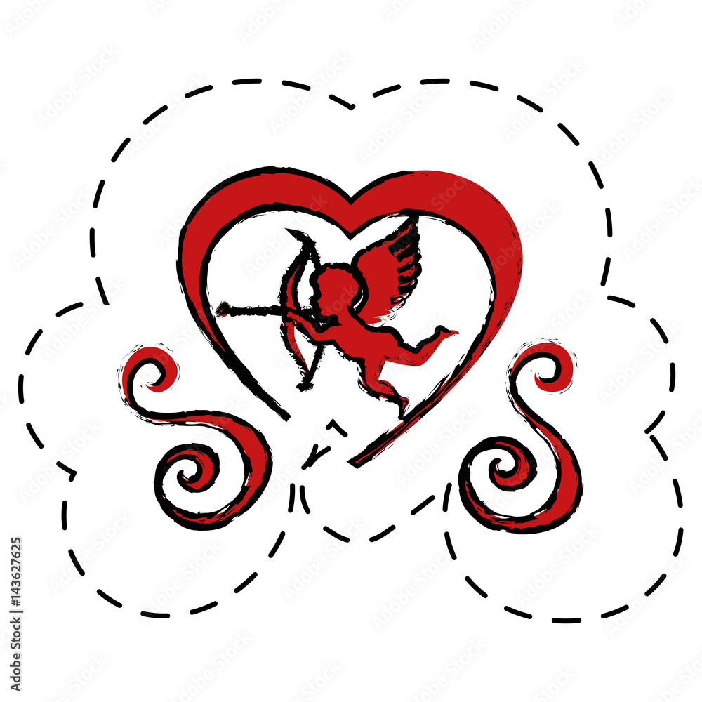 love card with cupid angel love card with cupid angel