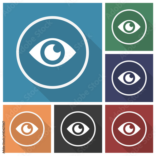 Button - Set - Schatten - Auge visuell
