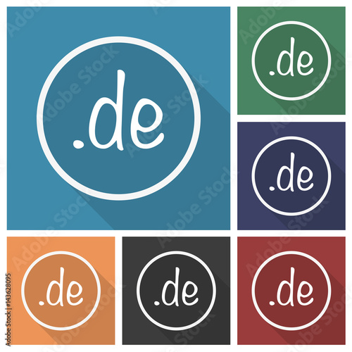 Button - Set - Schatten - de Domain Schriftzug