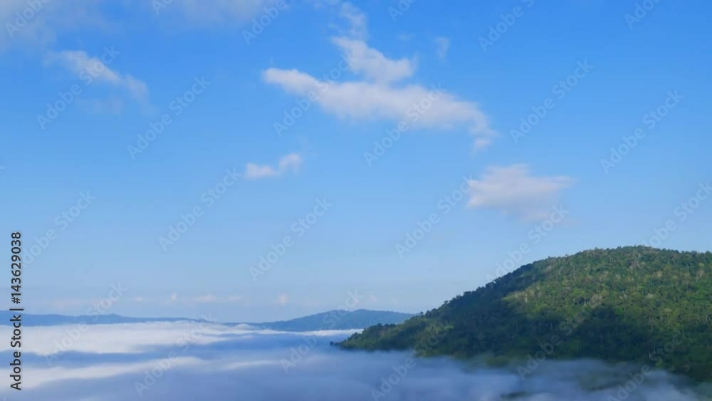 Time-lapse motion of fog in the morning with mountain at Khao Kho, Phetchabun, Thailand Time-lapse motion of fog in the morning with mountain at Khao Kho, Phetchabun, Thailand