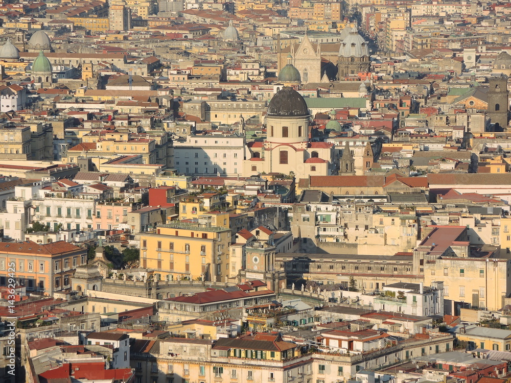 Napoli, Italy. Wonderful landscape on the city and its districts Napoli, Italy. Wonderful landscape on the city and its districts