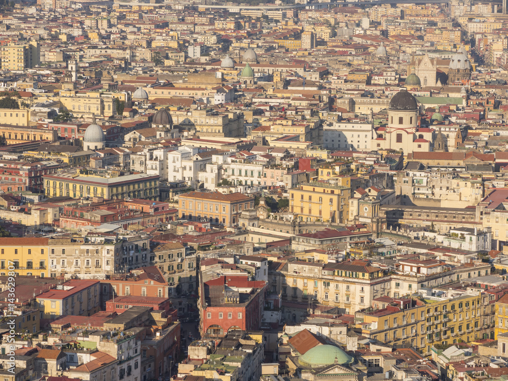 Napoli, Italy. Wonderful landscape on the city and its districts