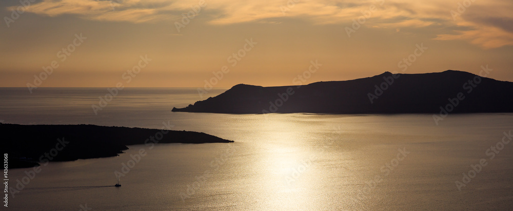 Beautiful sunset over sea water Beautiful sunset over sea water