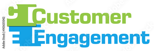 Customer Engagement Green Blue Abstract Stripes 