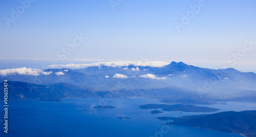 Aerial view of Greek islands
