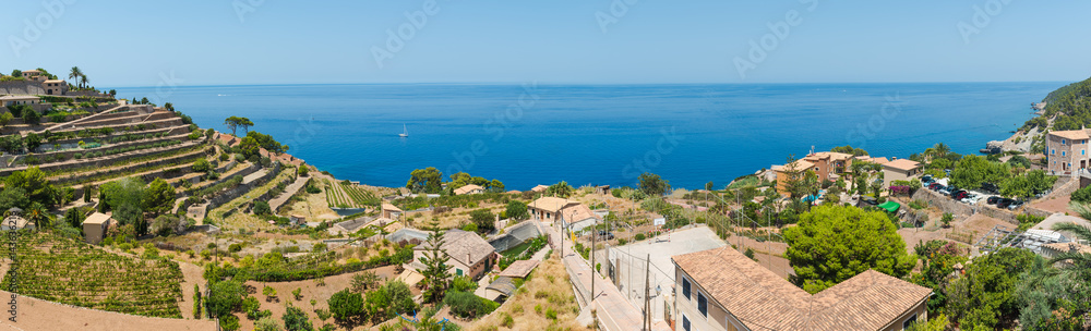 Banyalbufar panorama sea view, Mallorca. Spain Banyalbufar panorama sea view, Mallorca. Spain