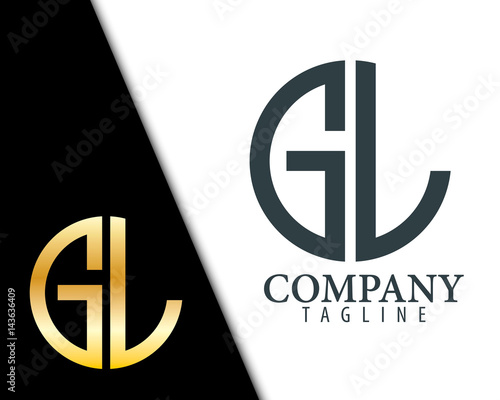 Initial Letter GL With Linked Circle Logo