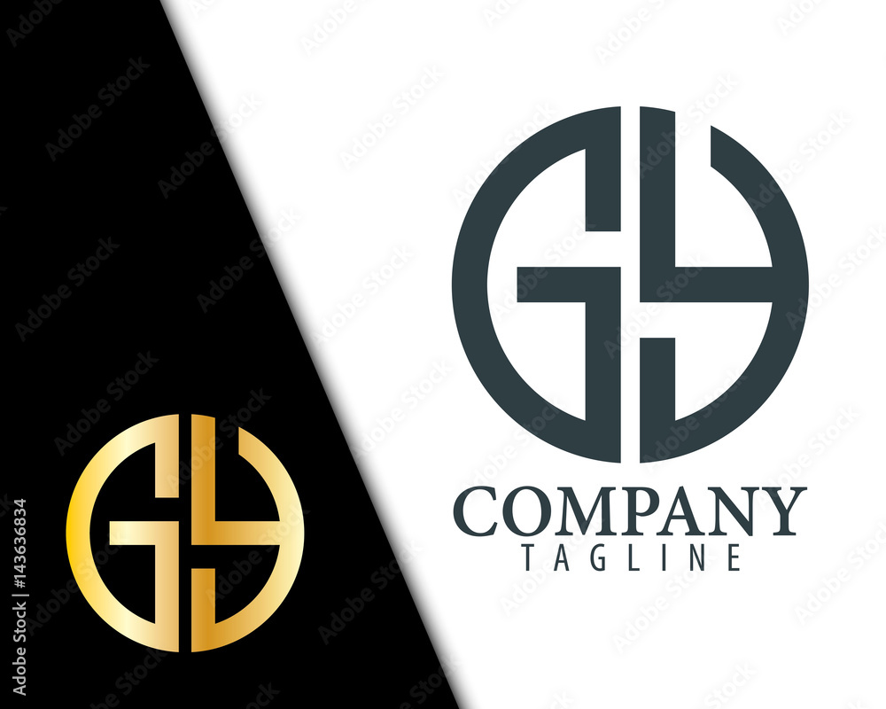 Obraz premium Initial Letter GY With Linked Circle Logo