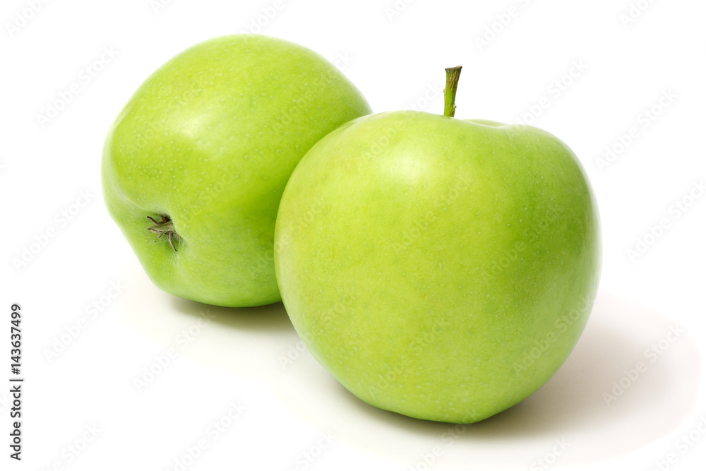 Green apple isolated on white background Green apple isolated on white background