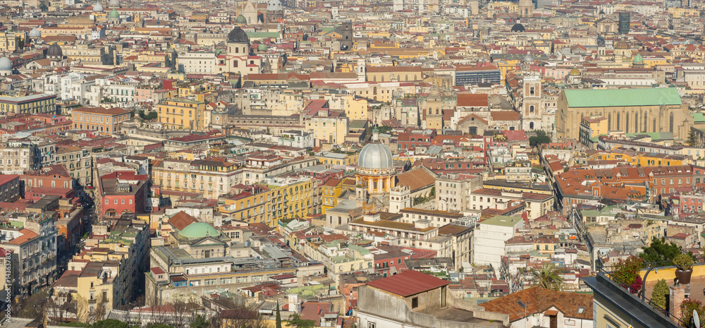 Obraz premium Napoli, Italy. Wonderful landscape on the city and its districts