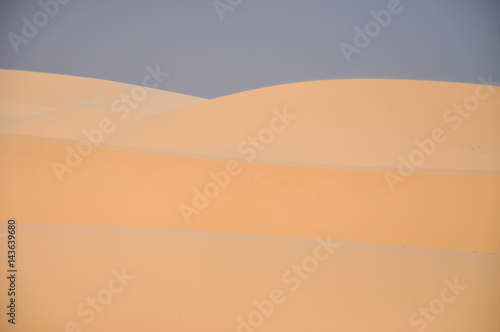 Sand dunes in the desert