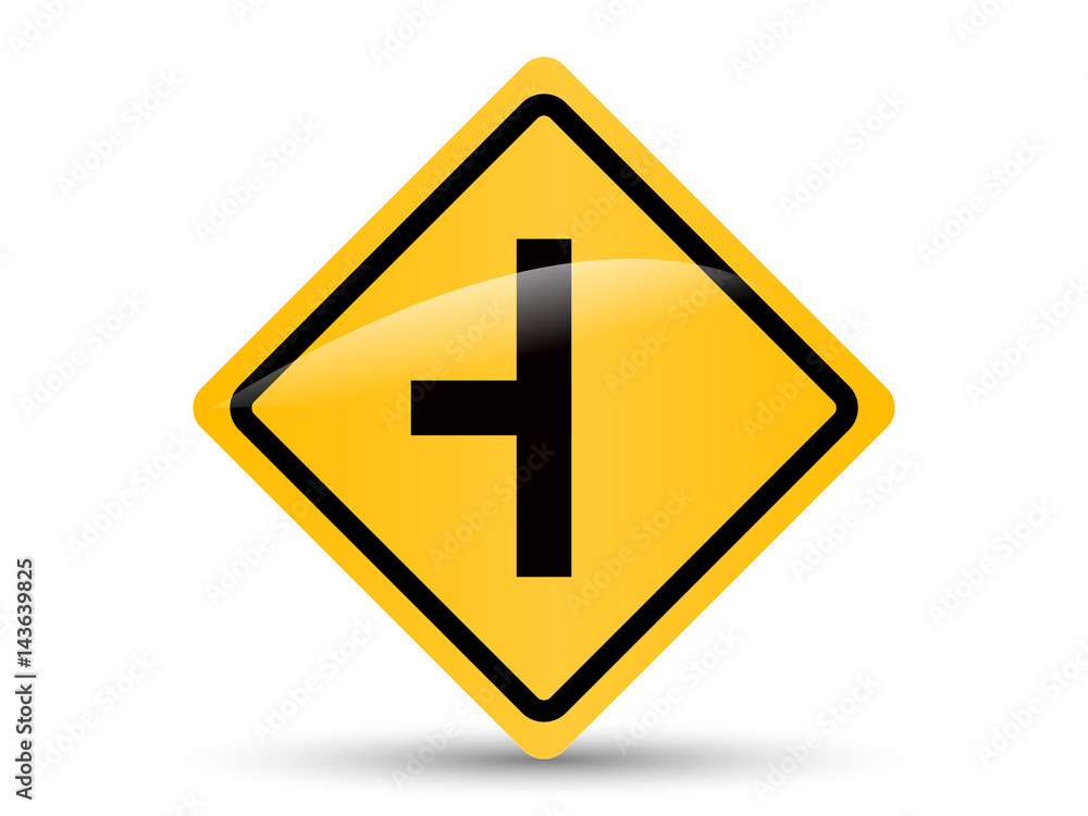 Warning sign with white background Warning sign with white background