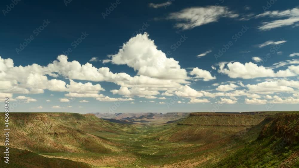 Time lapse - Moving clouds over the Grootberg plateau, Damaraland, Namibia Time lapse - Moving clouds over the Grootberg plateau, Damaraland, Namibia