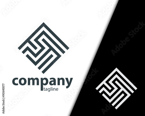 Initial Letter YT Maze Concept Design Logo