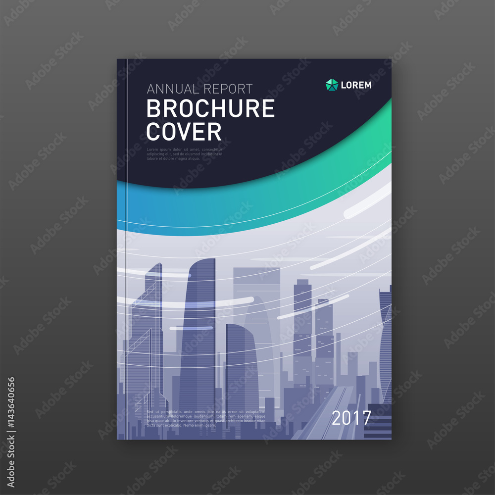 Naklejka premium Business brochure cover design layout. Good for corporate catalog, annual report, poster or flyer.