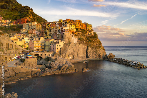 Sunset over Manarola, Cinque Terre, Italy