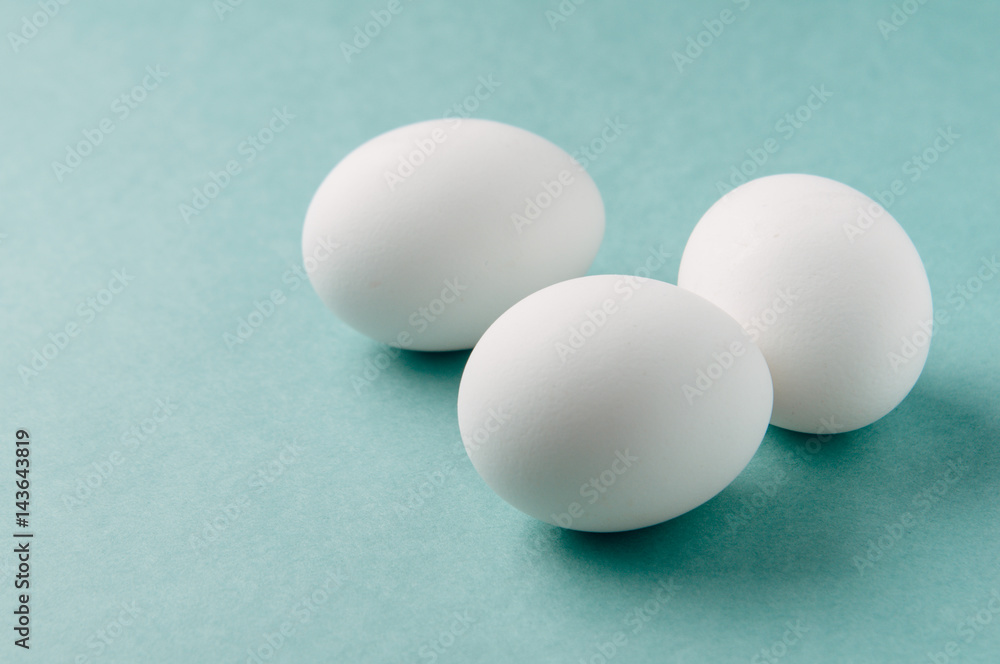 Eggs on green background Eggs on green background