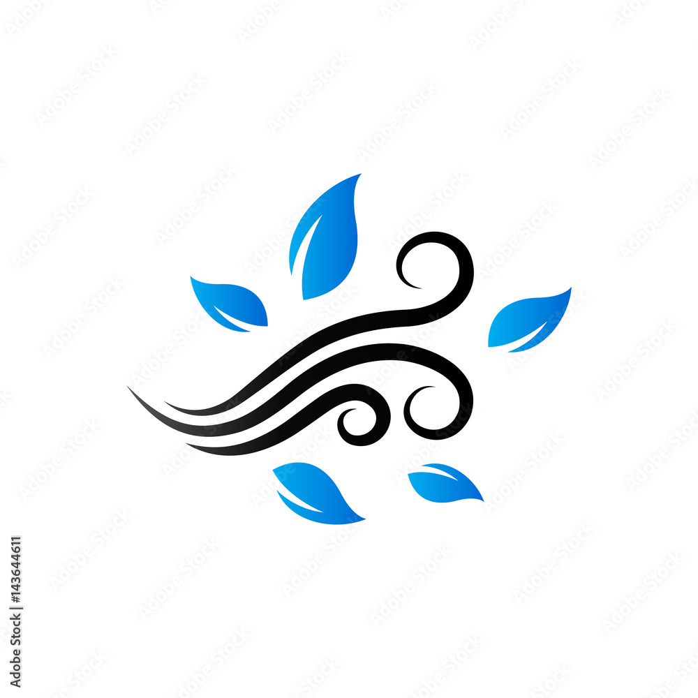 Fototapeta premium Duo Tone Icon - Blowing Leaves