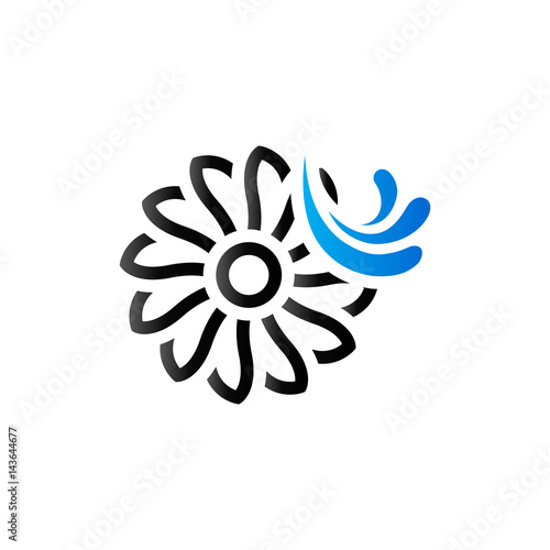 Duo Tone Icon - Water turbine