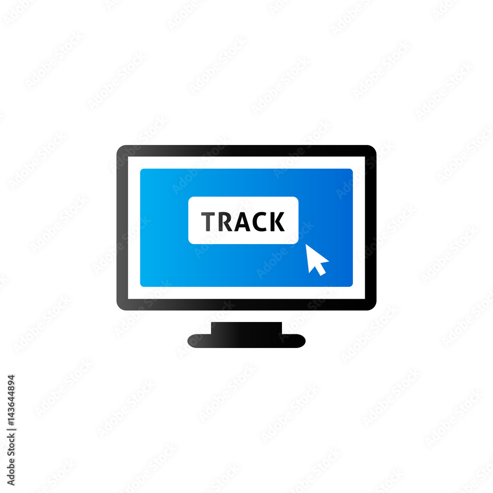 Duo Tone Icon - Tracking monitor Duo Tone Icon - Tracking monitor