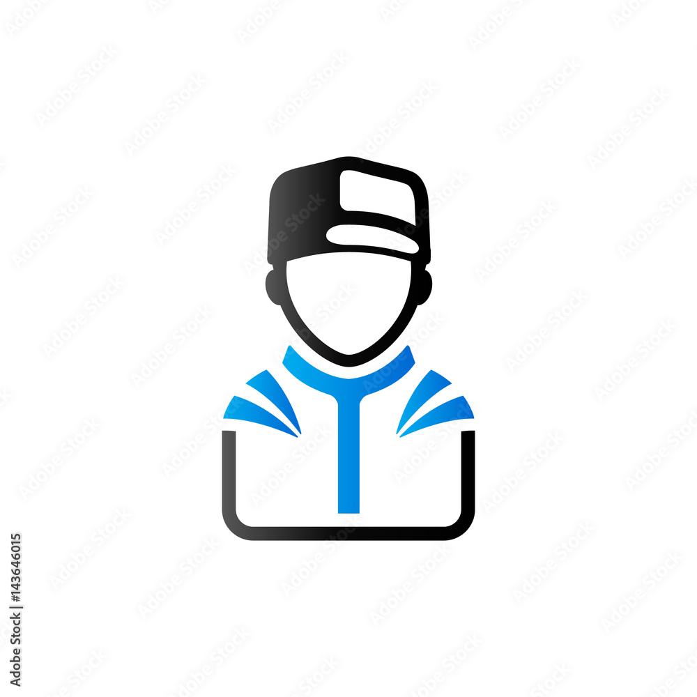 Duo Tone Icon - Racer avatar
