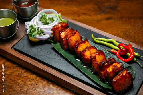 Indian dish paneer tikka
