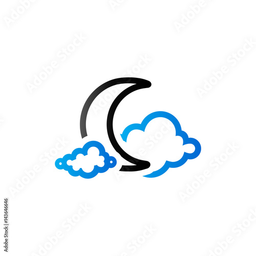 Duo Tone Icon - Weather overcast cloudy