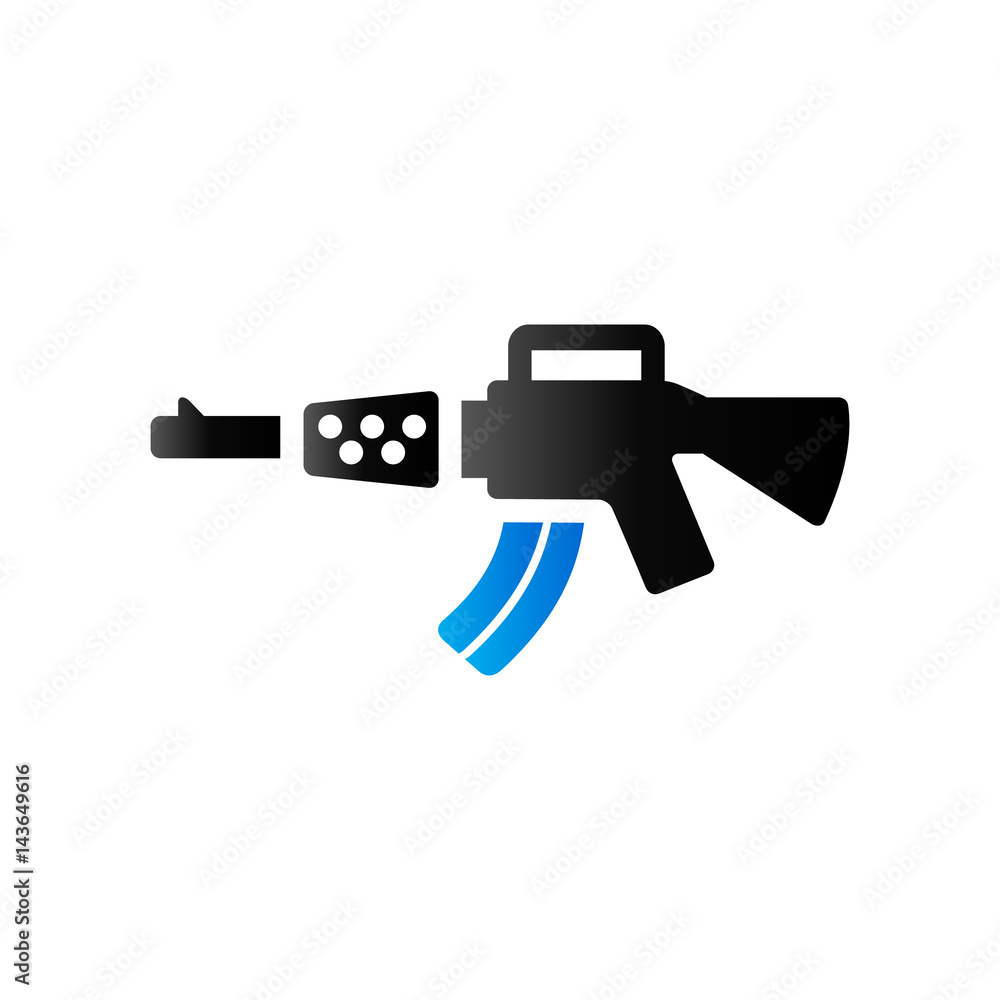 Duo Tone Icon - Assault riffle Duo Tone Icon - Assault riffle