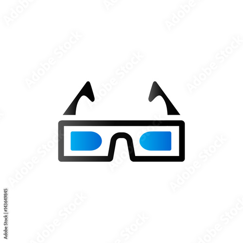 Duo Tone Icon - 3D glasses