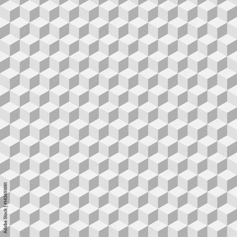 Abstract background of grey cubes. Vector seamless pattern Abstract background of grey cubes. Vector seamless pattern