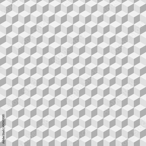 Fototapeta Naklejka Na Ścianę i Meble -  Abstract background of grey cubes. Vector seamless pattern