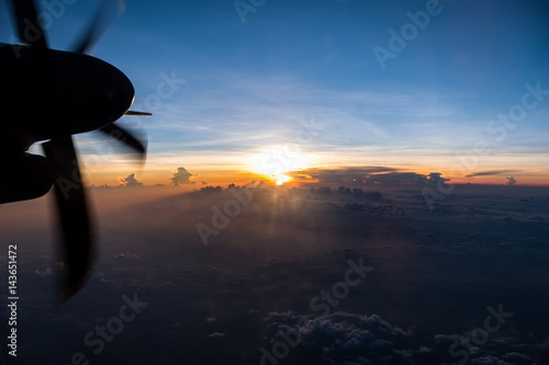 Sunrise and cloudscape view