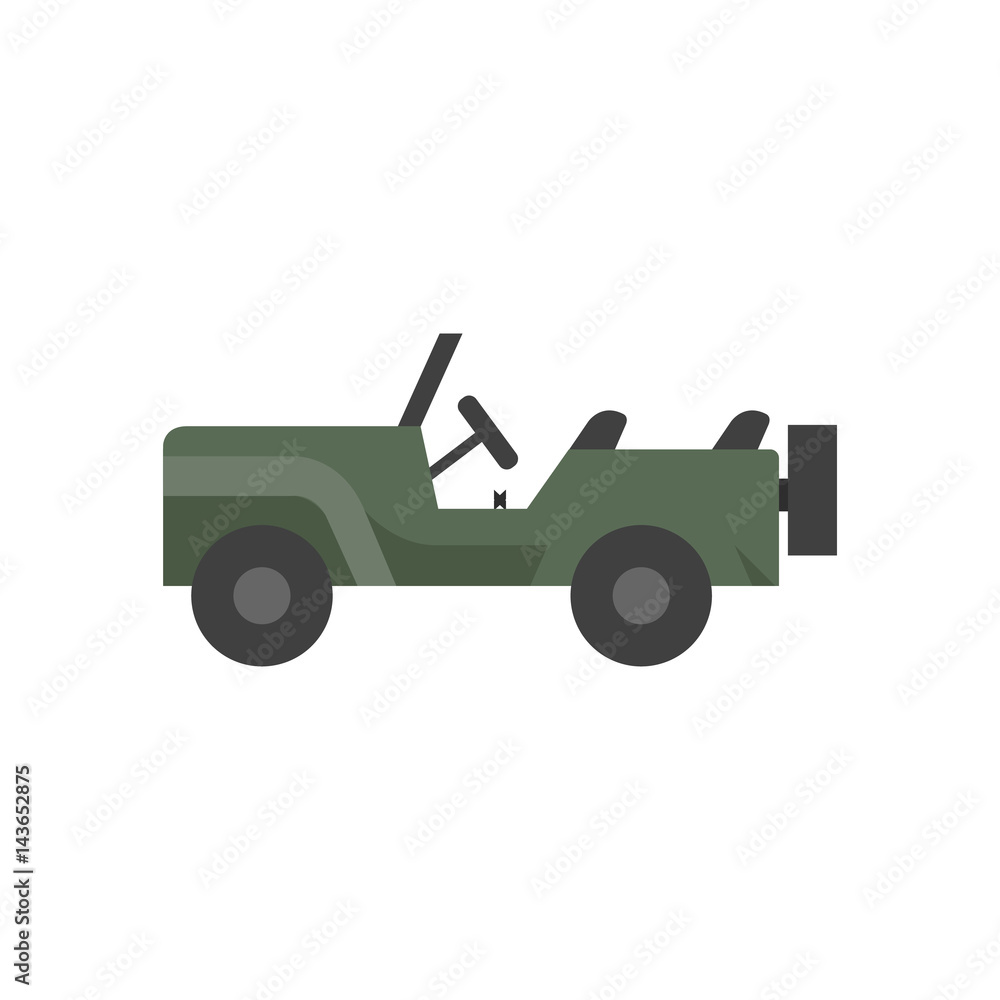Naklejka premium Flat icon - Military vehicle