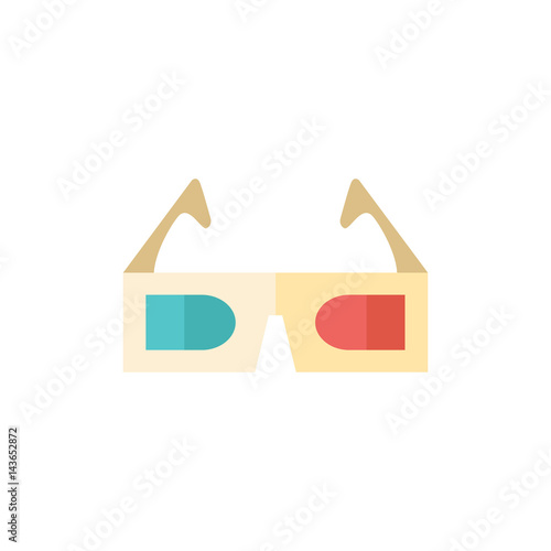 Flat icon - 3D glasses