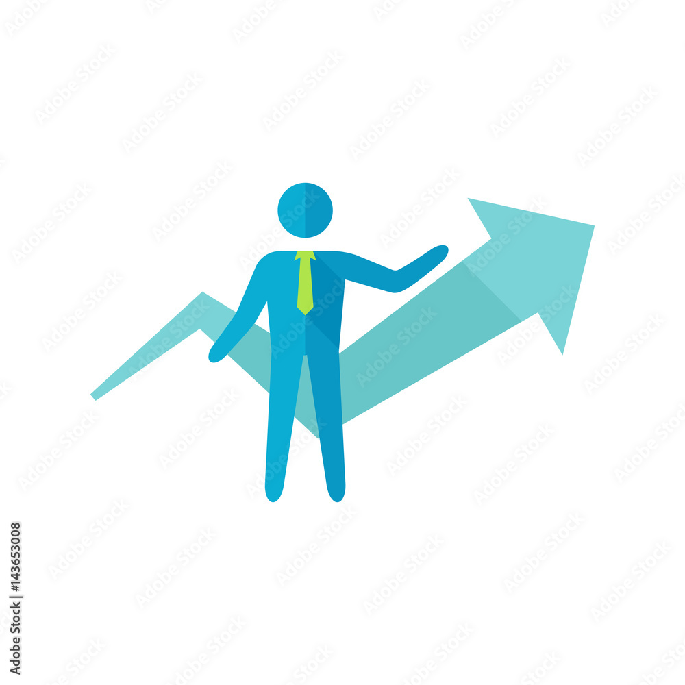 Flat icon - Businessman shart Flat icon - Businessman shart