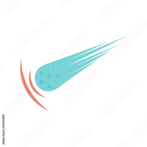 Flat icon - Comet