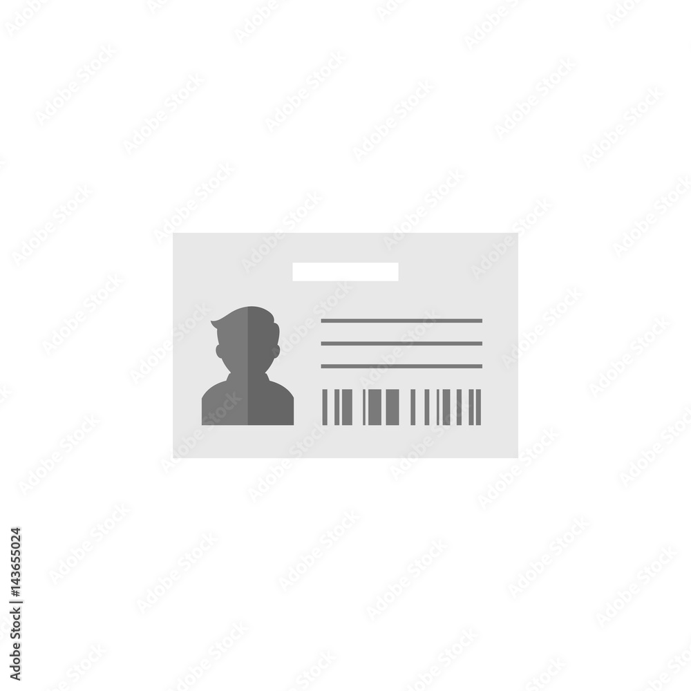 Flat icon - ID Card Flat icon - ID Card
