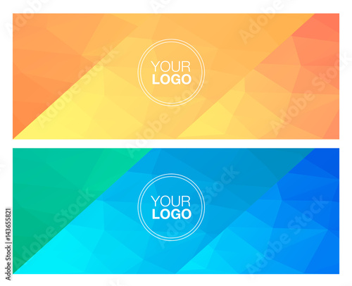 Horisontal polygonal banners