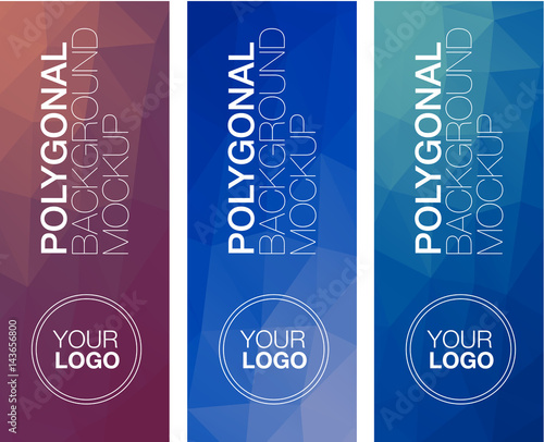 Vertical polygonal banners