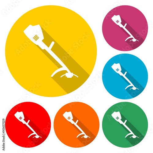 Weed Trimmer Icons - Illustration