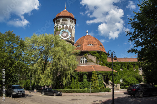 Beautiful overgrown water tower Rauschen, Kaliningrad region photo