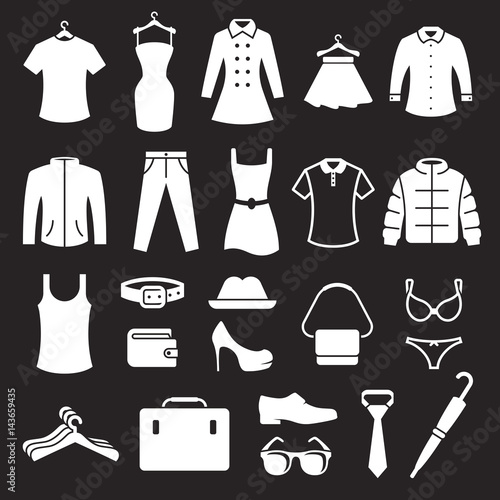 Clothing Store Icons set